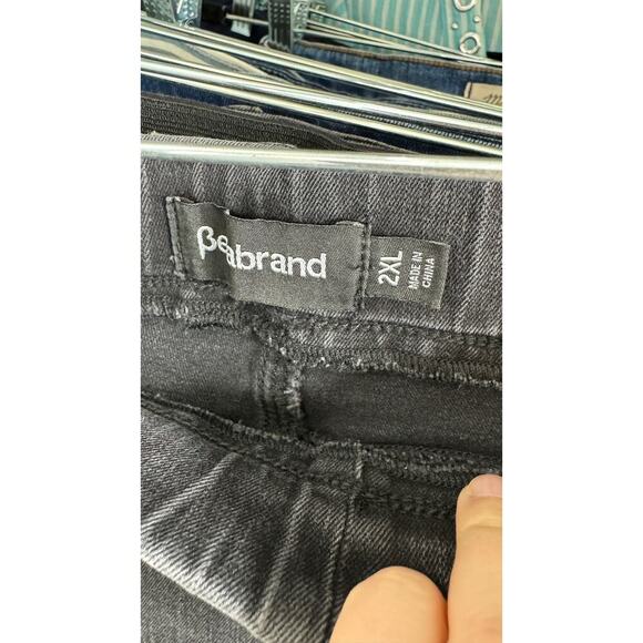Betabrand Black Pull on Straight Boot Cut Jeans 2XL - Picture 8 of 8